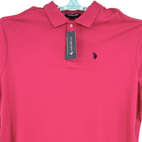 U.S. Polo Assn. Men's Short Sleeve Pink Luxury Feel Polo Shirt Size 2XLT Cotton - Picture 3 of 9
